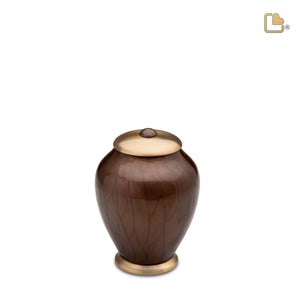 P521S Simplicity Small Pet Urn Pearl Bronze & Bru Gold