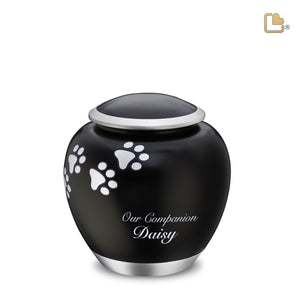 P551M Shadow Medium Pawprint Pet Urn Black & Bru Pewter
