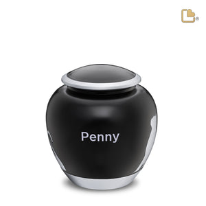 P555M Shadow Medium Cat Pet Urn Black & Bru Pewter