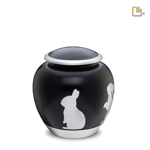 P559M Shadow Medium Rabbit Pet Urn Black & Bru Pewter