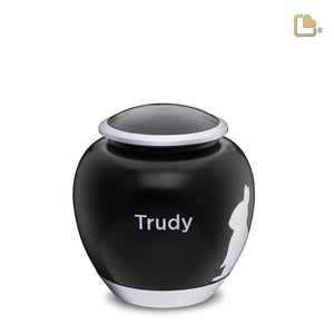 P559M Shadow Medium Rabbit Pet Urn Black & Bru Pewter