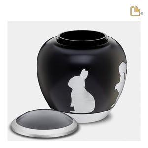 P559M Shadow Medium Rabbit Pet Urn Black & Bru Pewter