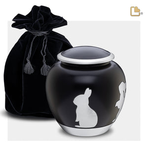 P559M Shadow Medium Rabbit Pet Urn Black & Bru Pewter