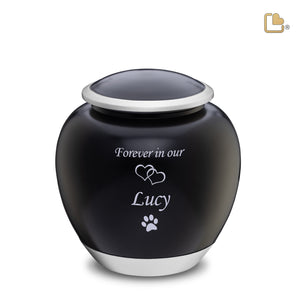 P561L Shadow Large Pet Urn Black & Bru Pewter