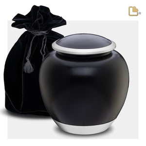 P561L Shadow Large Pet Urn Black & Bru Pewter