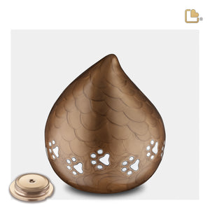 P634L LoveDrop Large Pet Urn Pearl Bronze & Bru Pewter