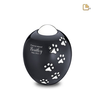P636L Adore Large Pet Urn Midnight & Pol Silver