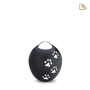 P636S Adore Small Pet Urn Midnight & Pol Silver