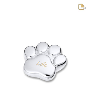P670K LovePaw Pet Keepsake Urn Pol Silver