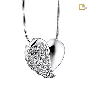 PD1004 LoveWings Ashes Pendant Pol & Bru Silver