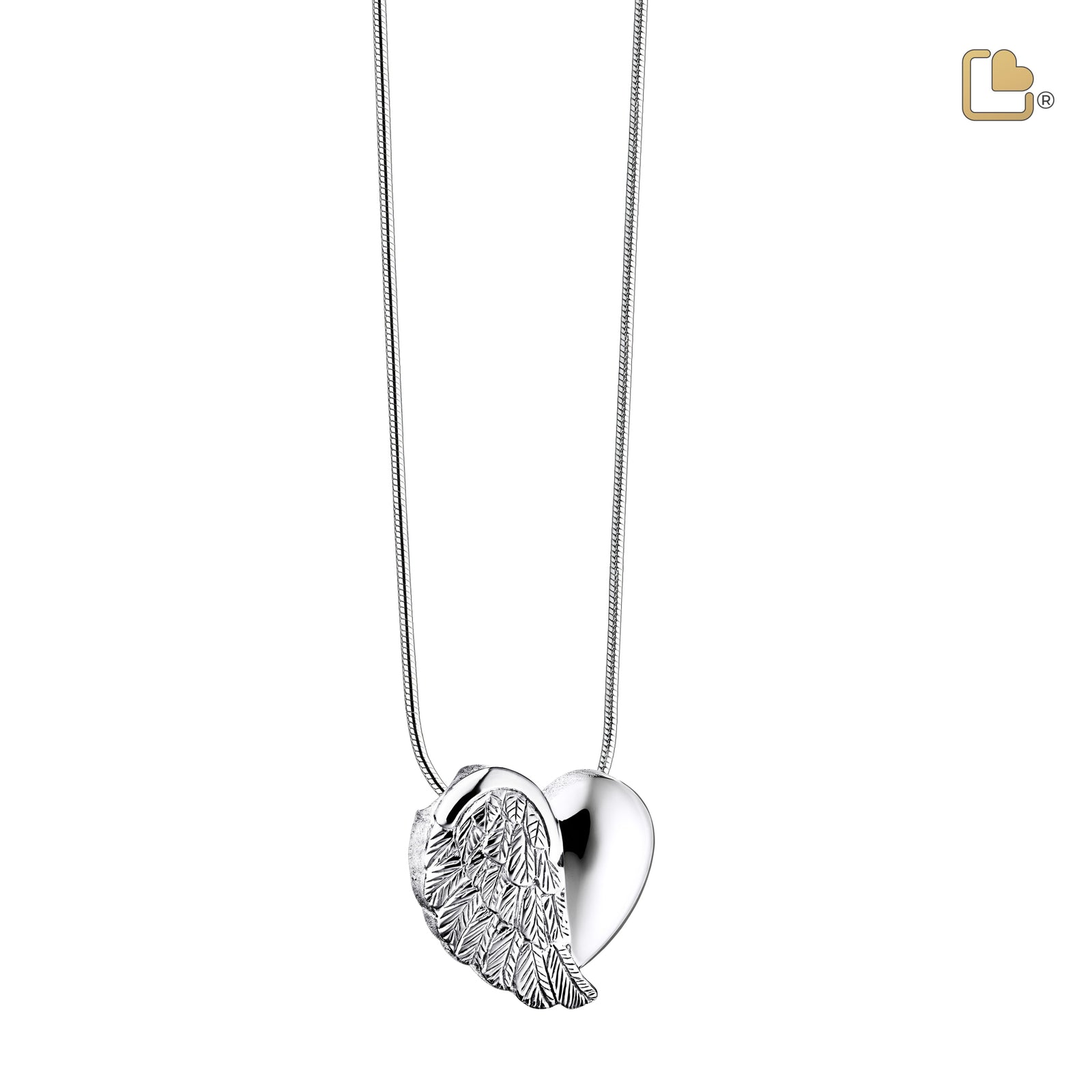 PD1004 LoveWings Ashes Pendant Pol & Bru Silver