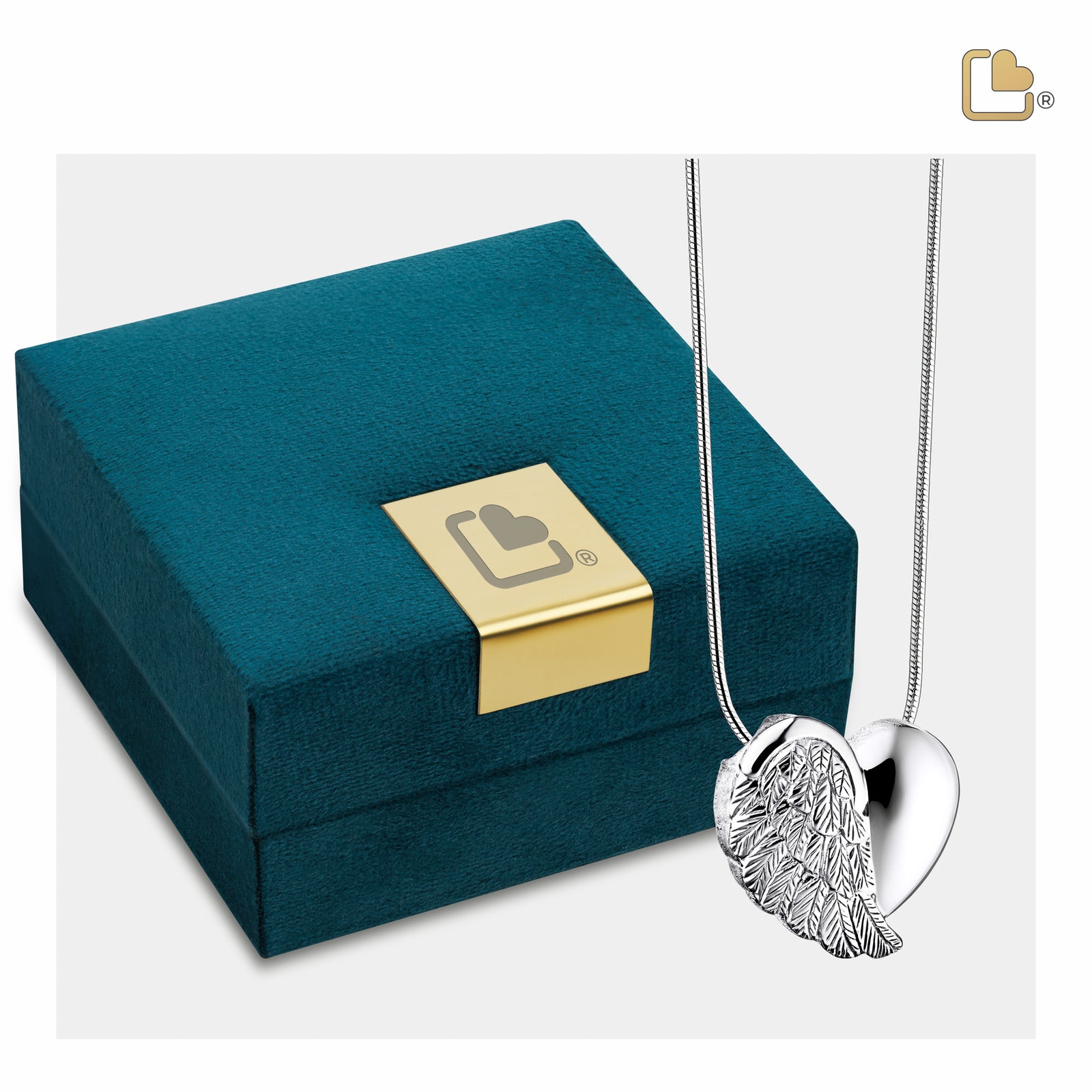PD1004 LoveWings Ashes Pendant Pol & Bru Silver