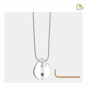 PD1024 Drop Ashes Pendant Pol & Bru Silver