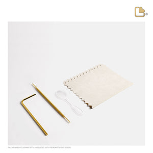 PD1026 Drop Ashes Pendant Pol & Bru Rose Gold Vermeil