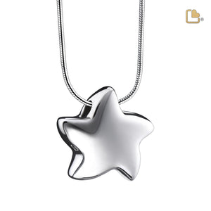 PD1030 Angelic Star Ashes Pendant Pol Silver