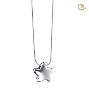 PD1030 Angelic Star Ashes Pendant Pol Silver