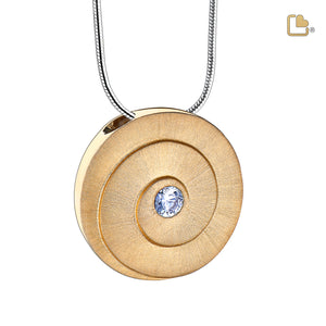 PD1061 Eternity Ashes Pendant Bru Gold Vermeil w/Zirconia