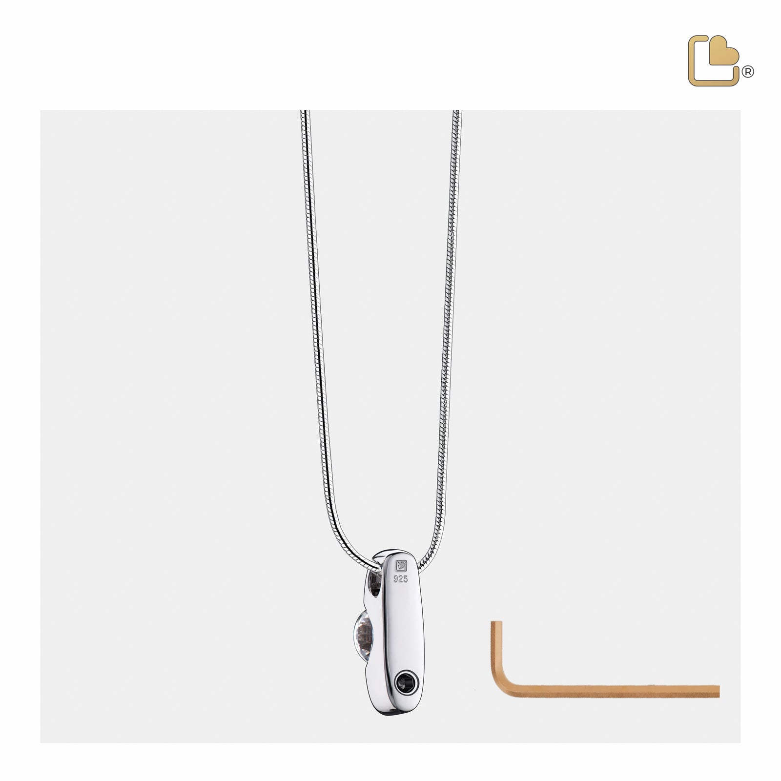 PD1080 Hope Ashes Pendant Pol Silver w/Zirconia
