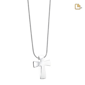 PD1090 Cross Ashes Pendant Pol Silver