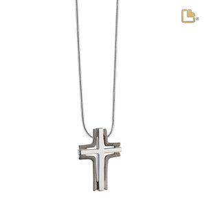 PD1131 Cross Elegant Ashes Pendant Bru Ruthenium