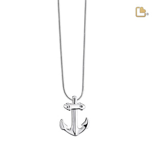 PD1240 Anchor Ashes Pendant Pol Silver