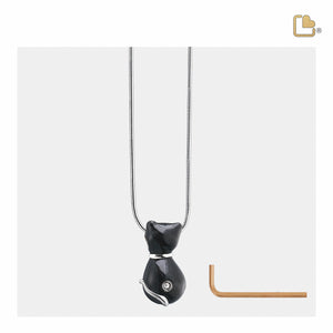 PD1261 PrincessCat Ashes Pendant Pearl Midnight & Pol Silver w/Swarovski®