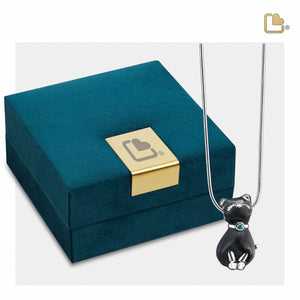 PD1261 PrincessCat Ashes Pendant Pearl Midnight & Pol Silver w/Swarovski®