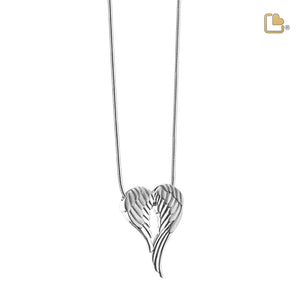 PD1370 AngelWings Ashes Pendant Pol & Bru Silver
