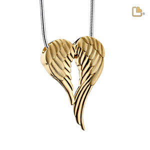 PD1371 AngelWings Ashes Pendant Pol & Bru Gold Vermeil