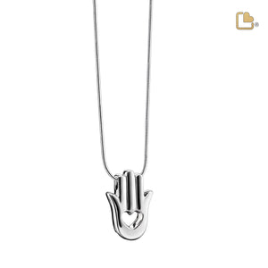 PD1380 HamsaHand Ashes Pendant Pol Silver