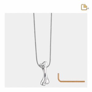 PD1410 DogBone Ashes Pendant Pol Silver