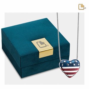 PD1430 Stars & Stripes Ashes Pendant Pol Silver