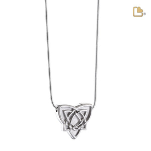 PD1490 CelticTrinityKnot Ashes Pendant Pol & Bru Silver
