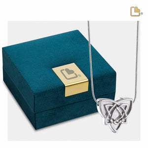 PD1490 CelticTrinityKnot Ashes Pendant Pol & Bru Silver