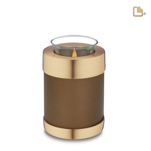 T662 Tealight Urn Auburn & Bru Gold
