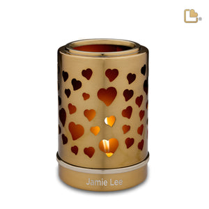 T710 Reflections of Love Tealight Urn Bru Gold
