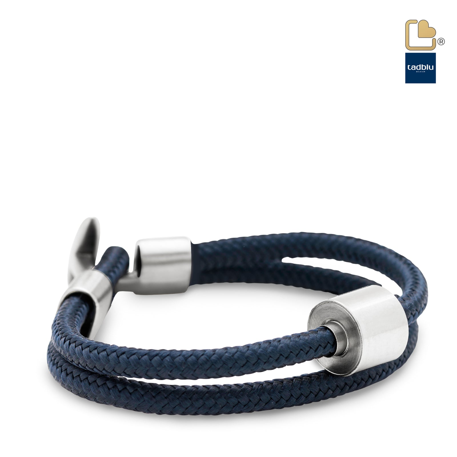 TB-BC12-L Memento Bracelet (L) Cord Brushed Ashes Bead Navy Blue