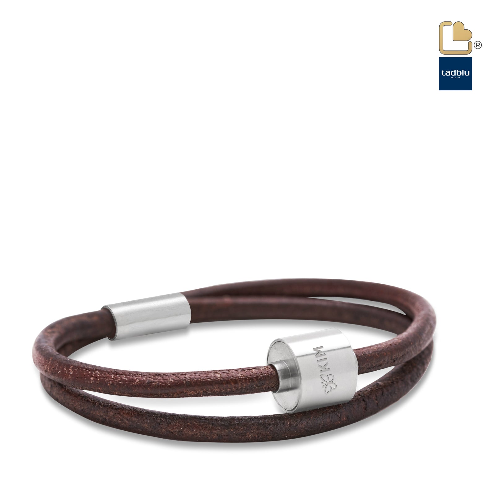 TB-BL2-S Memento Bracelet (S) Smooth Leather Brushed Ashes Bead Brown