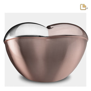 A1110   HeartFelt Standard Adult Urn Bru RoseGold w/Crystal