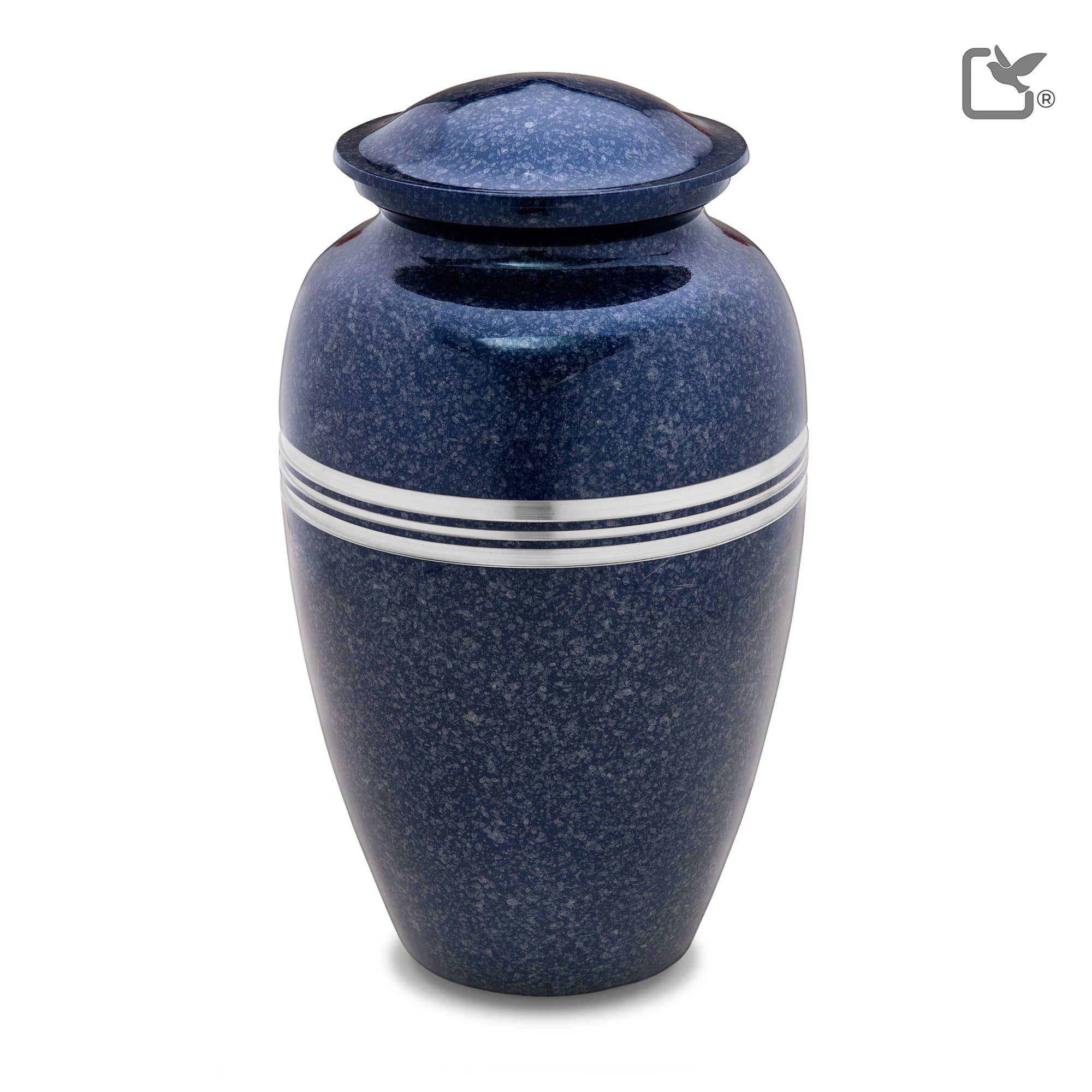 A212   Classic Standard Adult Urn Speckled Indigo & Bru Pewter