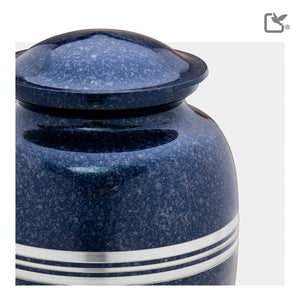 A212   Classic Standard Adult Urn Speckled Indigo & Bru Pewter