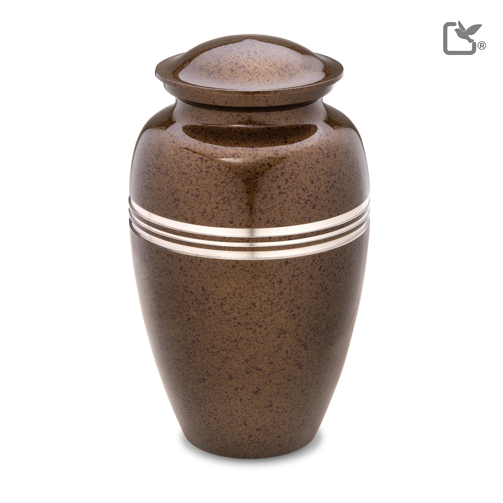 A214   Classic Standard Adult Urn Speckled Auburn & Bru Pewter