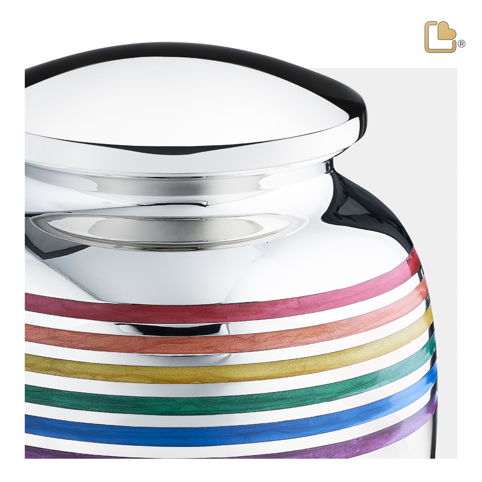 A222  ArtDeco Pride Standard Adult Urn Pol Silver