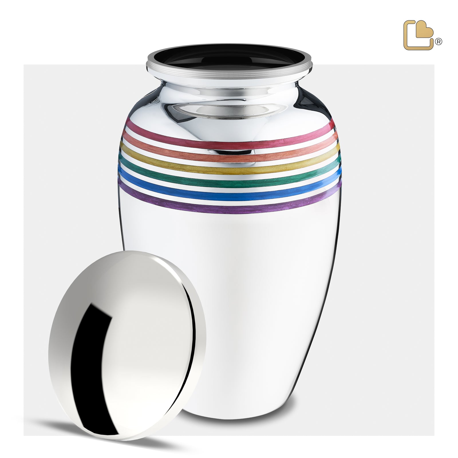 A222  ArtDeco Pride Standard Adult Urn Pol Silver