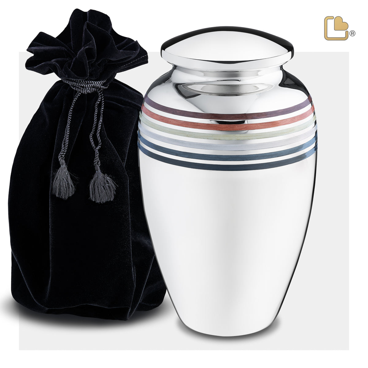 A223   Pride Bear Standard Adult Urn Pol Silver