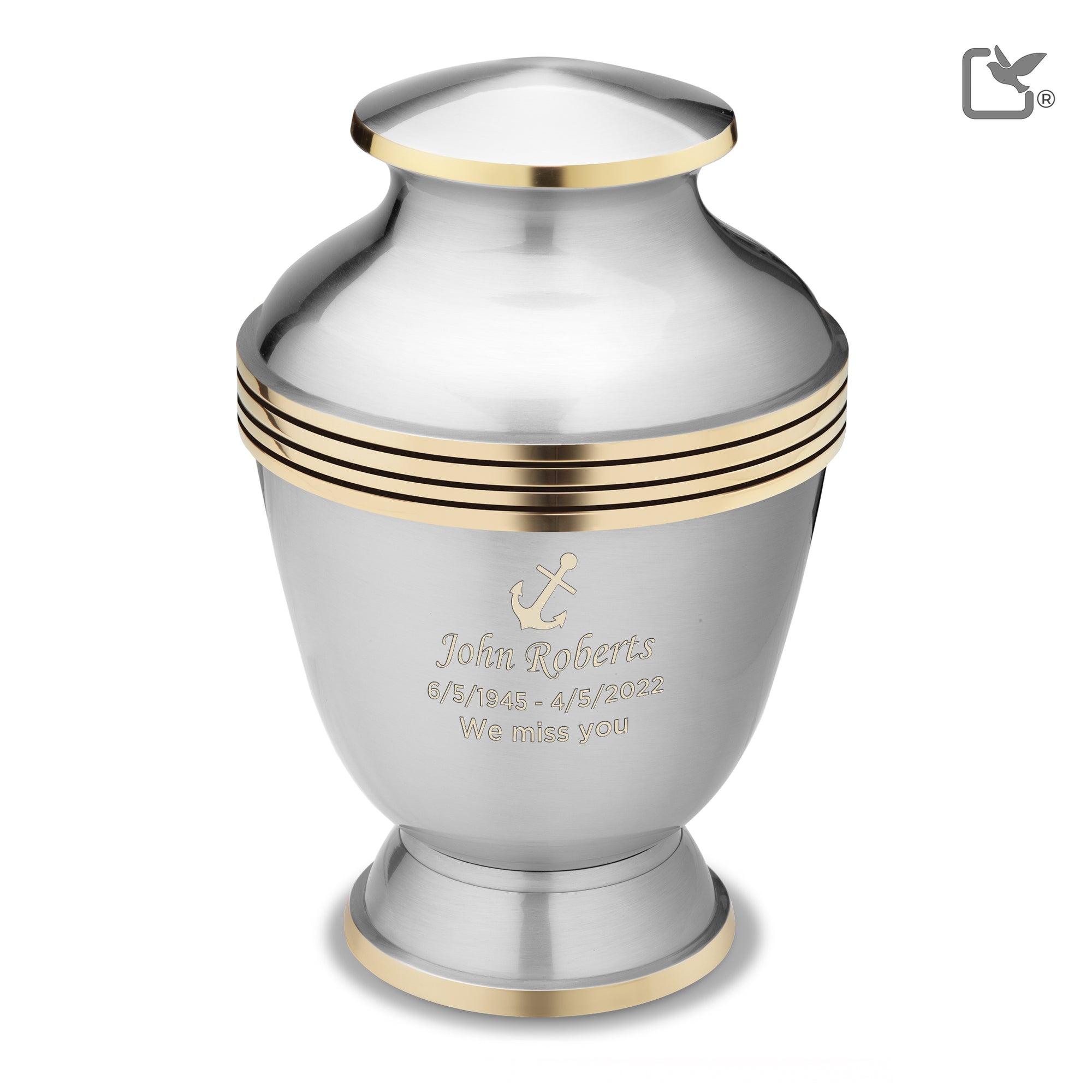 A251   Elegant Standard Adult Urn Bru Pewter