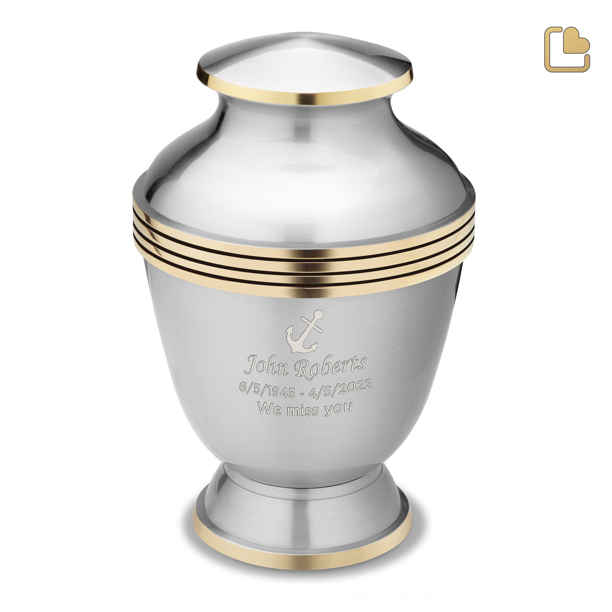 A251   Elegant Standard Adult Urn Bru Pewter