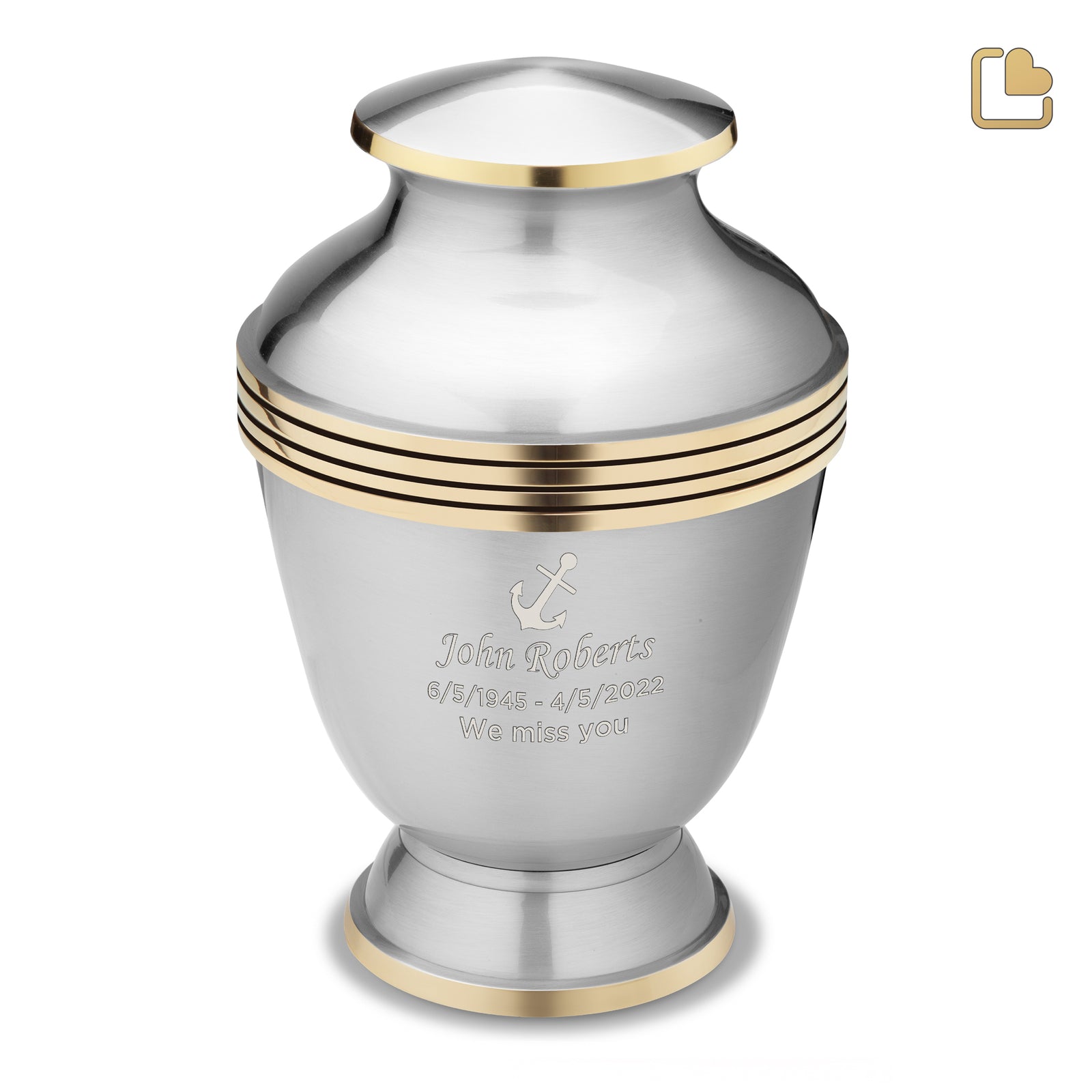 A251   Elegant Standard Adult Urn Bru Pewter