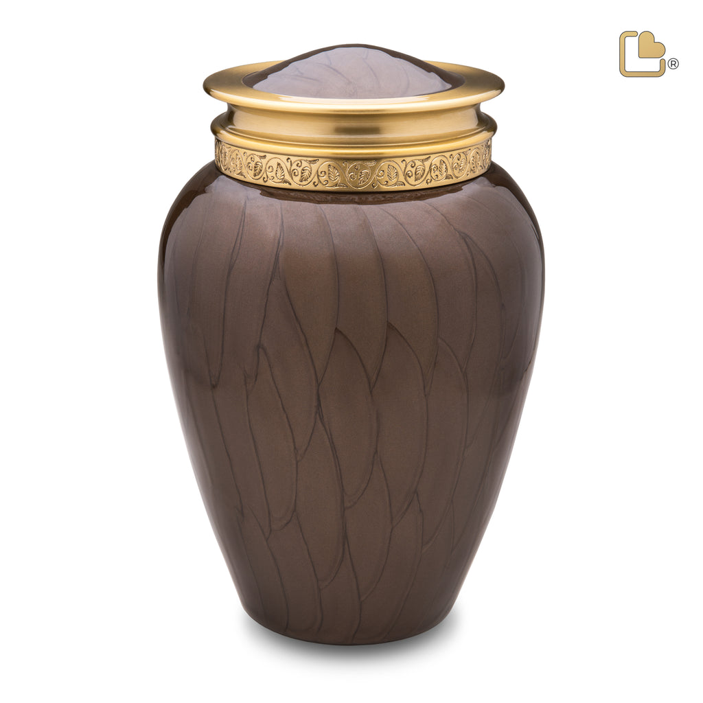 A291 Blessing Standard Adult Urn Pearl Bronze & Bru Gold - LoveUrns®US