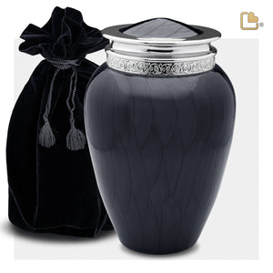 A292   Blessing Standard Adult Urn Pearl Midnight & Pol Silver